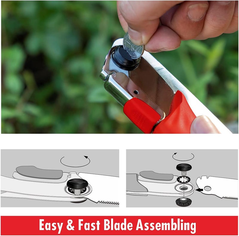 Toolux Folding Saw, 5inch Small Pruning Saw for Tree, Wood Hand Saws With Hard Teeth, Quality SK-5 Steel Hunting Saw Foldable with Box for Deer, Tree, Wood and Limb Cutting - Image 2